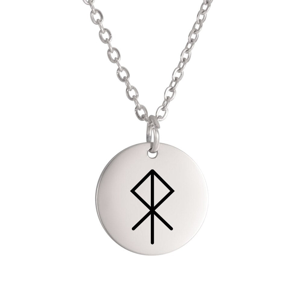 Collier Rune Viking Triskelion - Argent Ancien - Réglable 56-60 Cm - NEUF