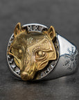 Bague Viking Loup Fenrir