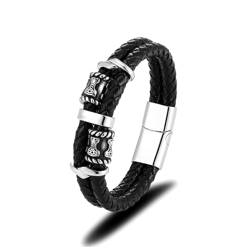 Bracelet Viking Perles Marteau De Thor