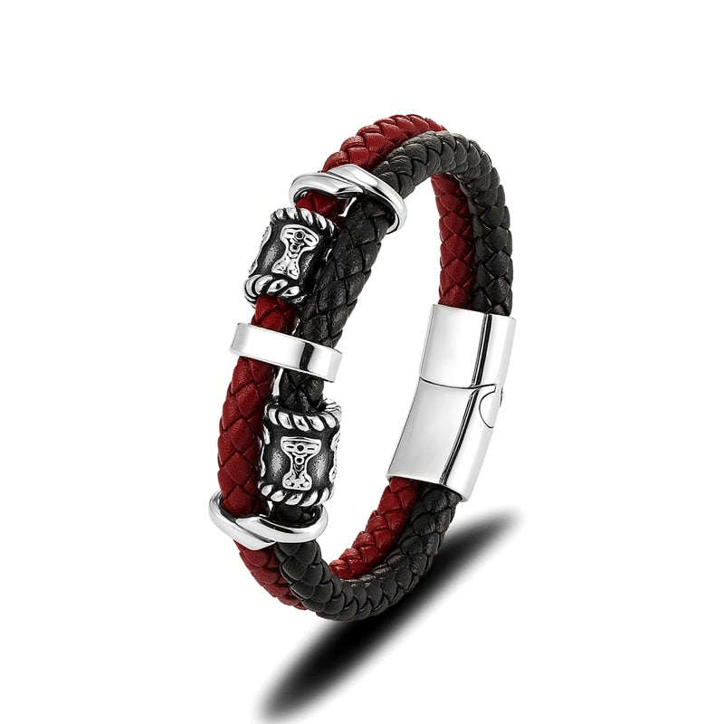 Bracelet Viking Perles Marteau De Thor