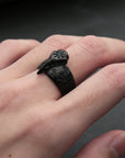 Bague Viking Crâne De Corbeau