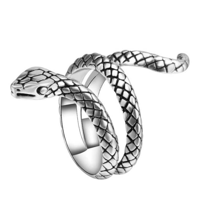 Bague Religieuse Ancienne Bague Anneau Serpent Viking En Argent