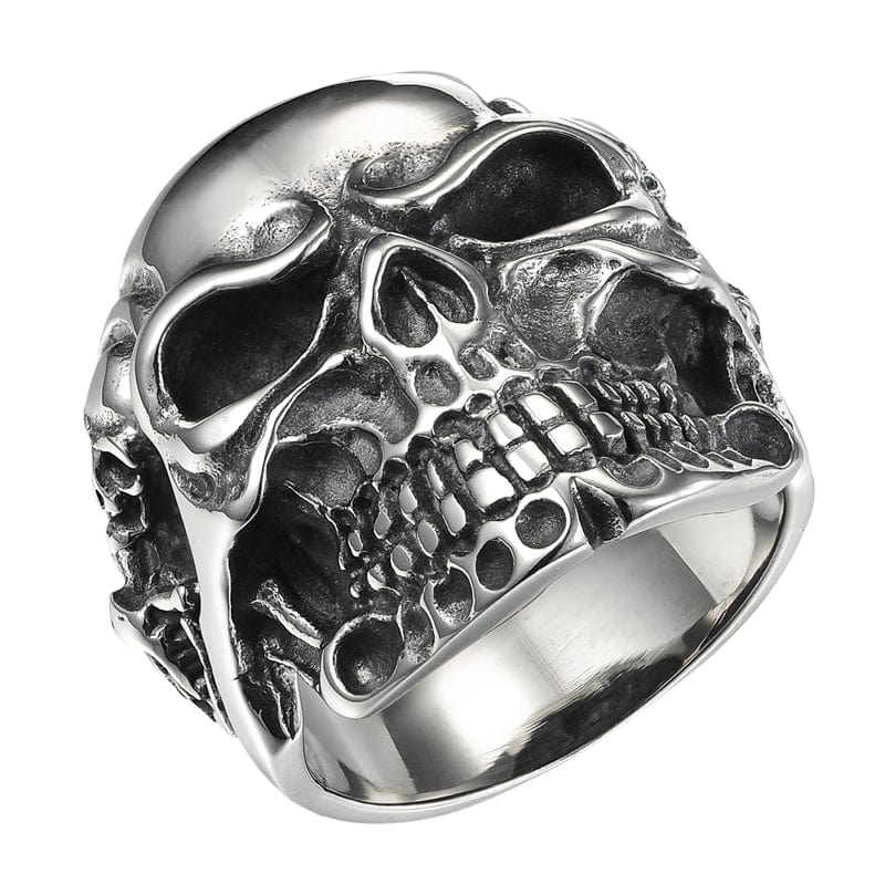 BAGUE VIKING TÊTE DE MORT