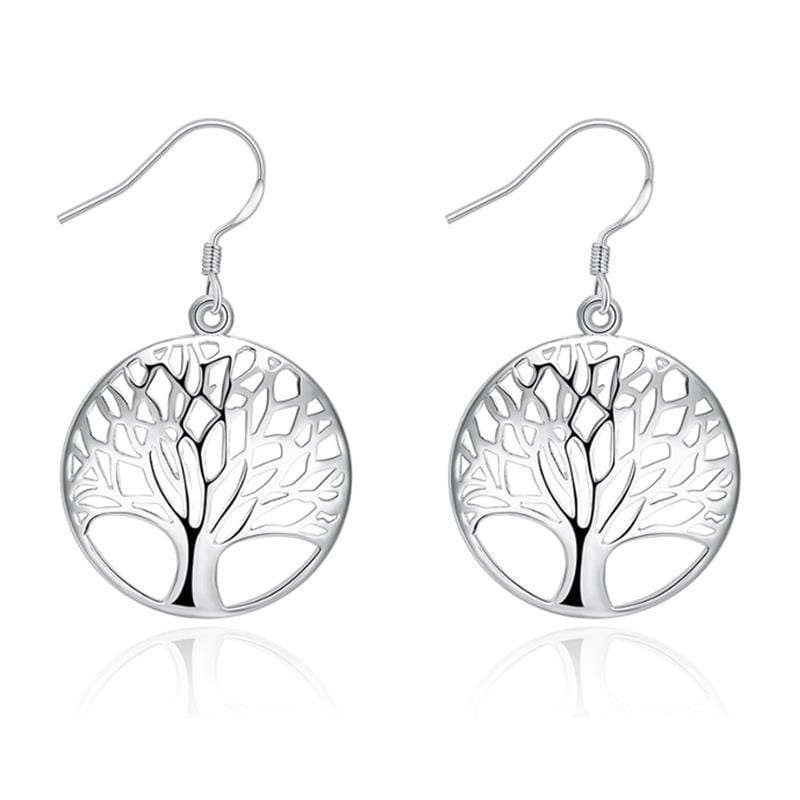 Boucles d'oreilles Arbre de vie argent - Arianrhod