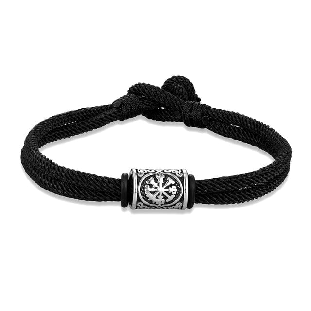 BRACELET CORDON NOIR - RUNES