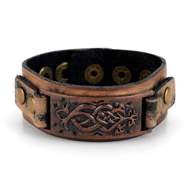 Bracelet de force en cuir celtique
