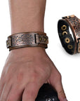 Bracelet de force en cuir celtique