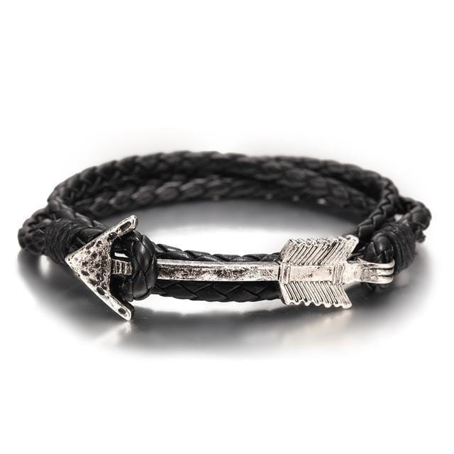 BRACELET VIKING - Cuir & Flèche