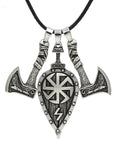 COLLIER VIKING - HACHE & BOUCLIER
