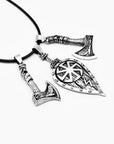 COLLIER VIKING - HACHE & BOUCLIER