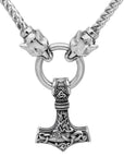 COLLIER VIKING - LOUP FENRIR-MJOLNIR
