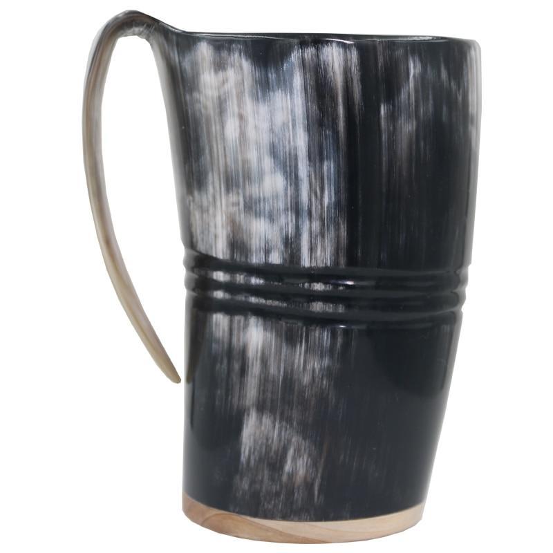 Divit Viking - Corne à Boire Naturelle 1L - Chope Médiévale En Corne Authentique