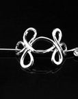Épingle à cheveux en argent avec noeud celtique
