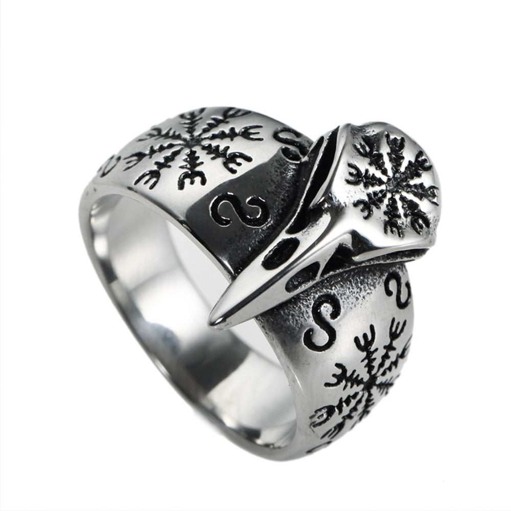 Bague Viking Crâne De Corbeau