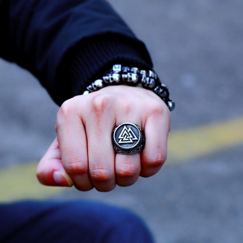 Bague Viking - Guerrier Valknut