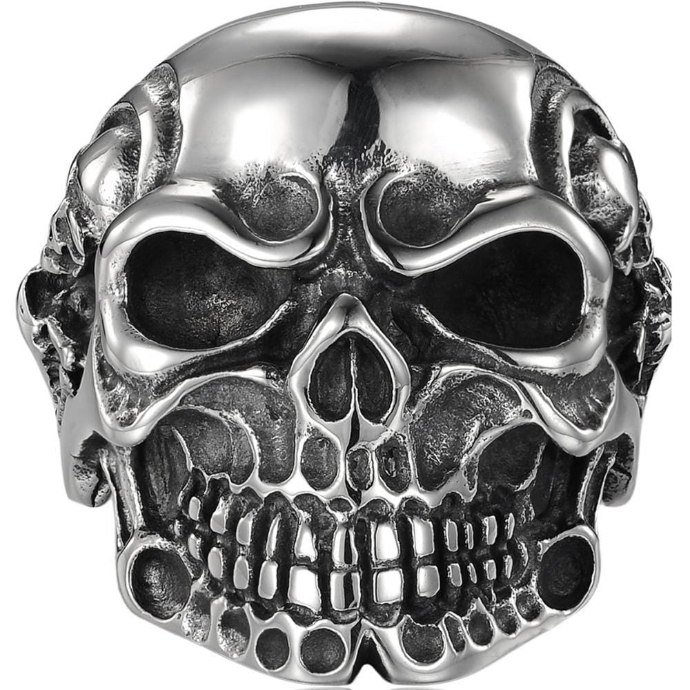 BAGUE VIKING - TÊTE DE MORT