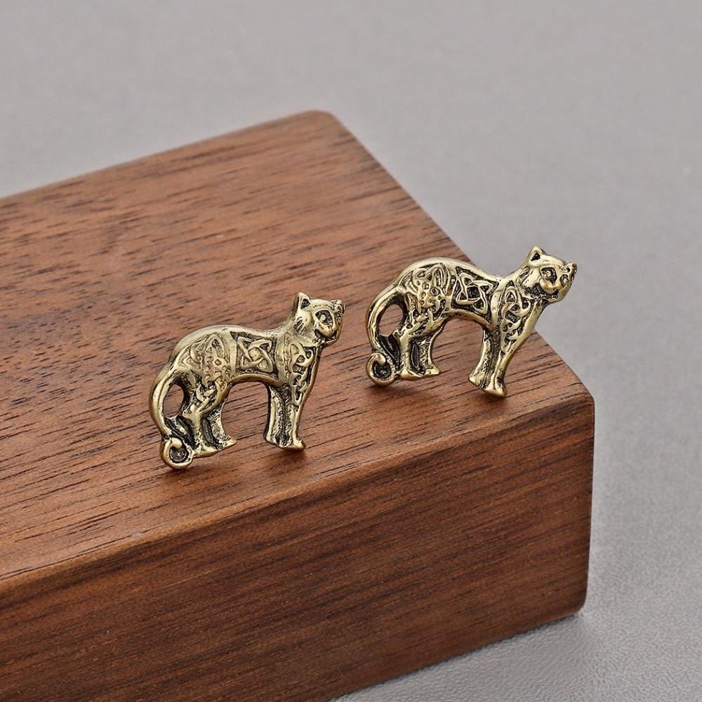 Boucles d'oreilles Chat | Style Viking