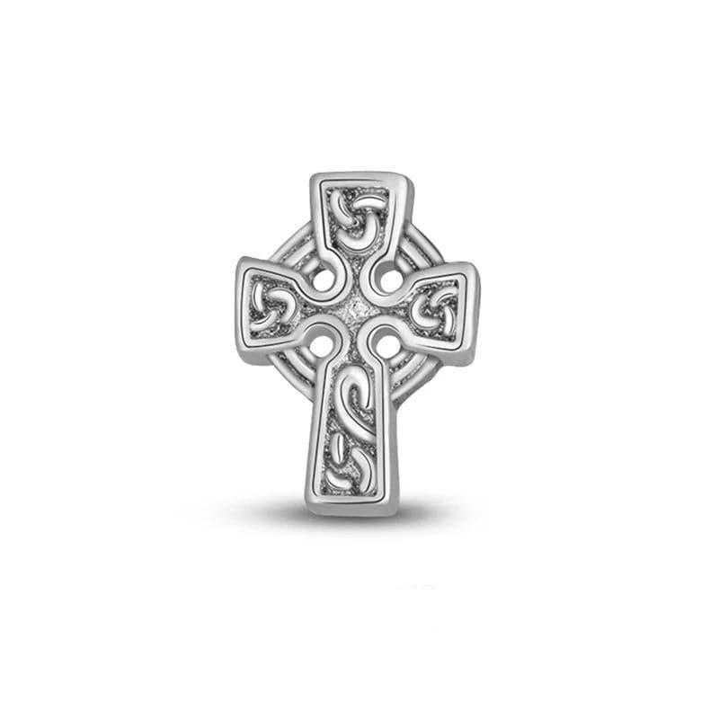 Boucles d'oreilles viking - croix celtique | Argent