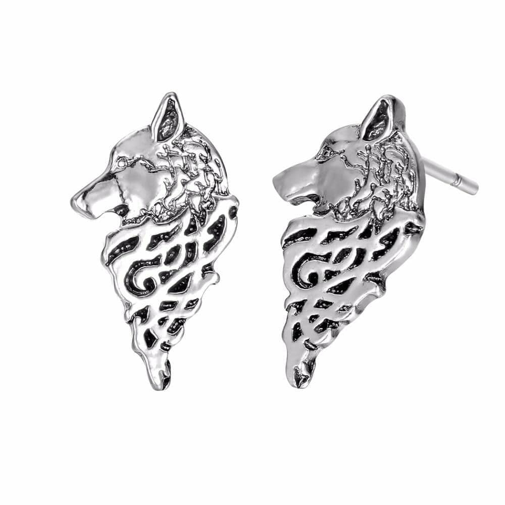 Boucles d'oreilles Viking - Loup Fenrir