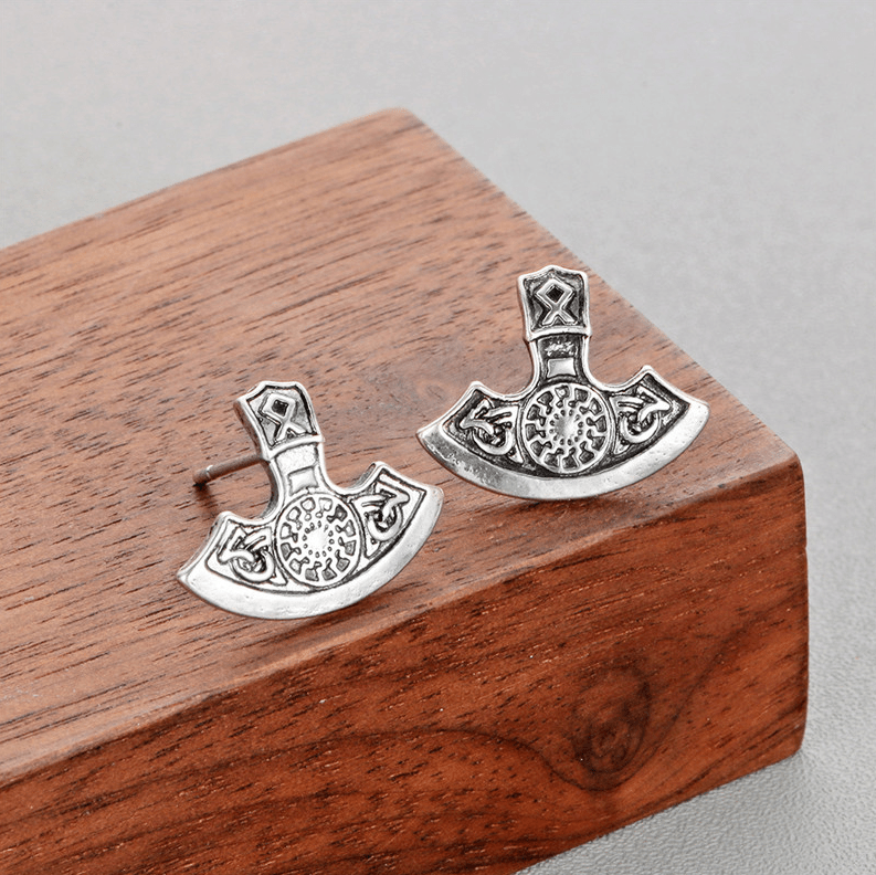 Boucles d'oreilles Vikings - Hache de Sang
