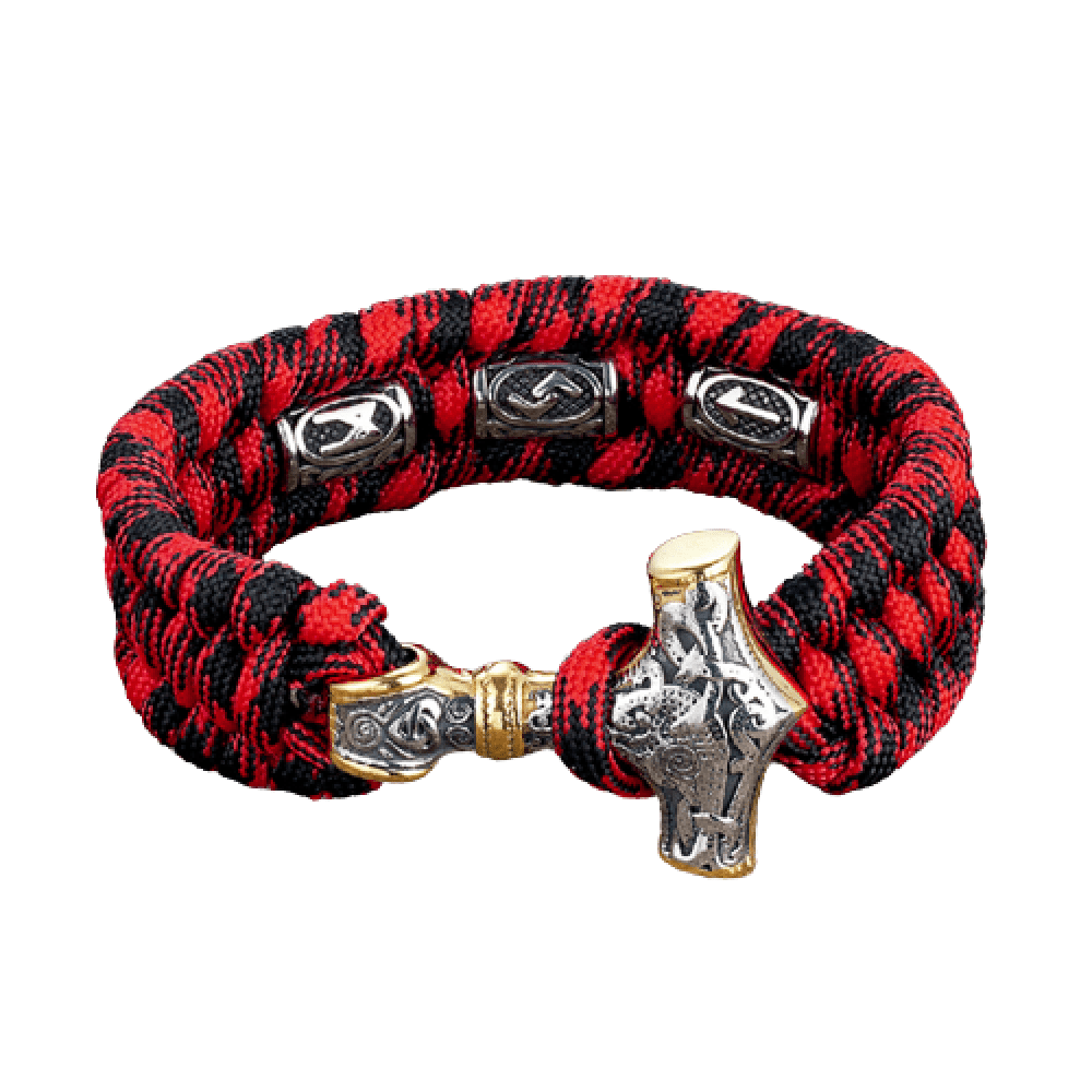 BRACELET CORDE ROUGE - MJÖLLNIR