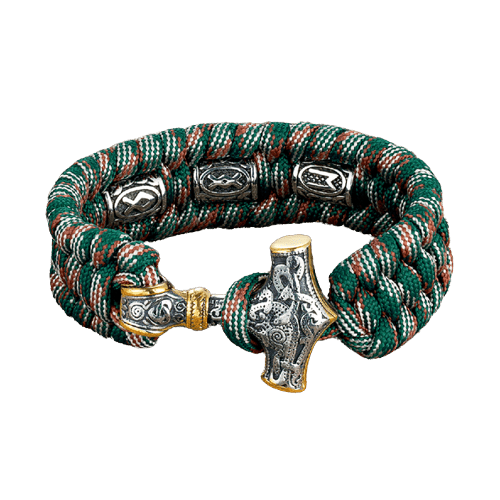 BRACELET CORDE VERT - MJÖLLNIR