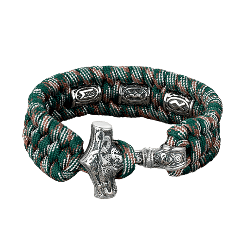 BRACELET CORDE VERT - MJÖLLNIR