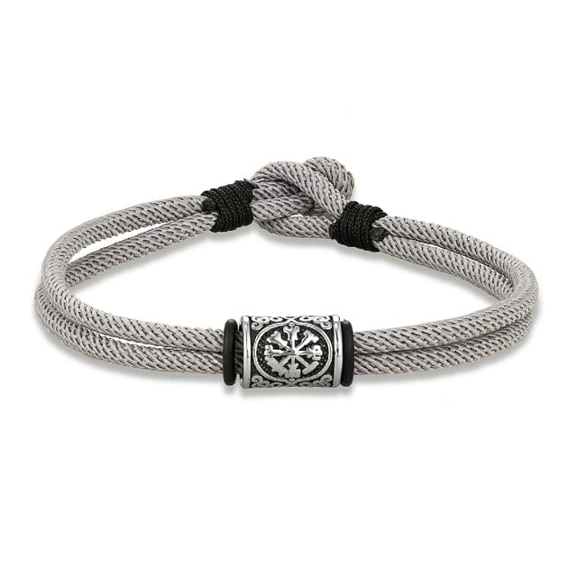 BRACELET CORDON GRIS - RUNES