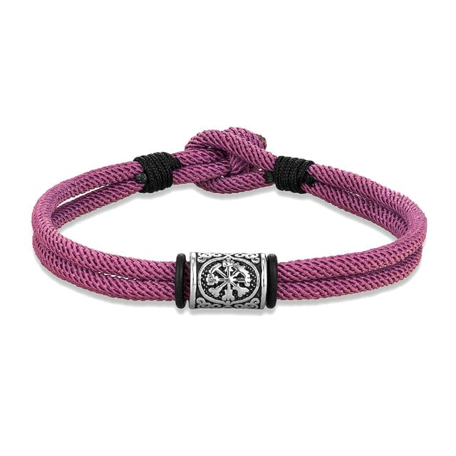 BRACELET CORDON ROSE - RUNES
