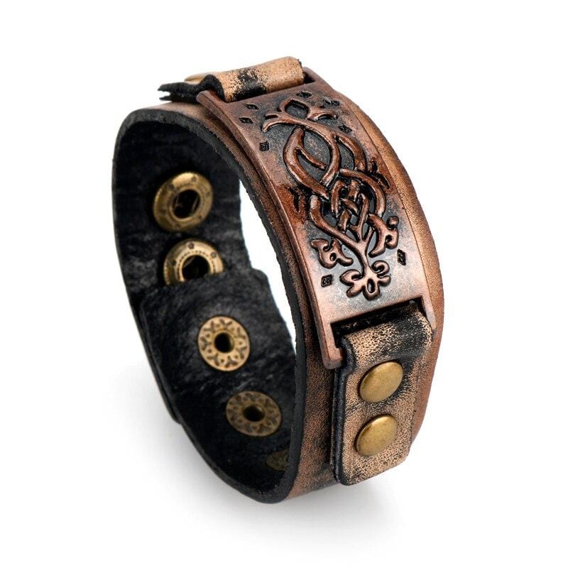 Bracelet de force en cuir celtique