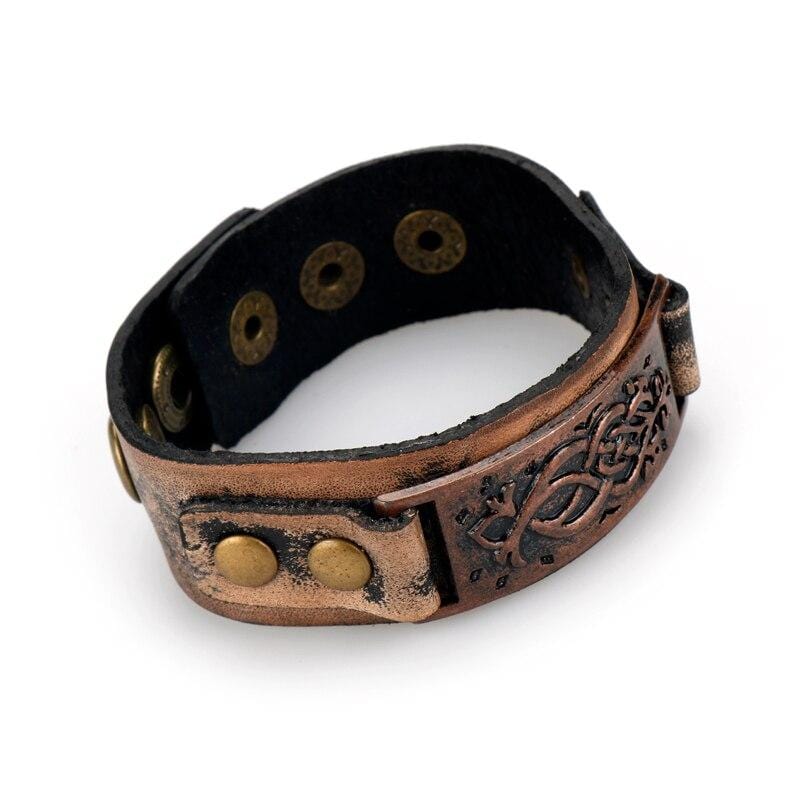 Bracelet de force en cuir celtique