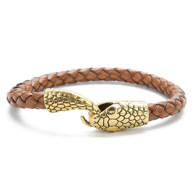 BRACELET SERPENT - CAMEL DORÉ