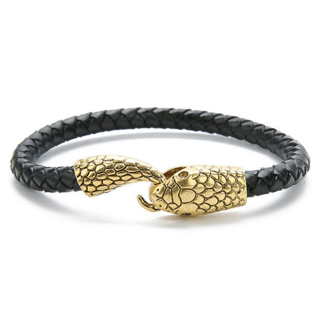 BRACELET SERPENT - NOIR DORÉ