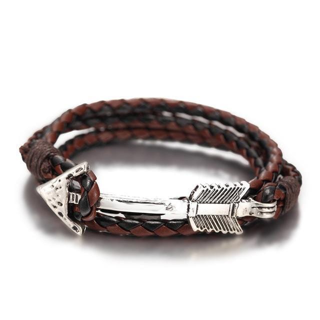 BRACELET VIKING - Cuir &amp; Flèche