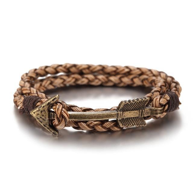 BRACELET VIKING - Cuir &amp; Flèche