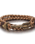 BRACELET VIKING - Cuir & Flèche