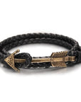 BRACELET VIKING - Cuir & Flèche