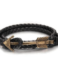 BRACELET VIKING - Cuir & Flèche