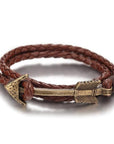 BRACELET VIKING - Cuir & Flèche