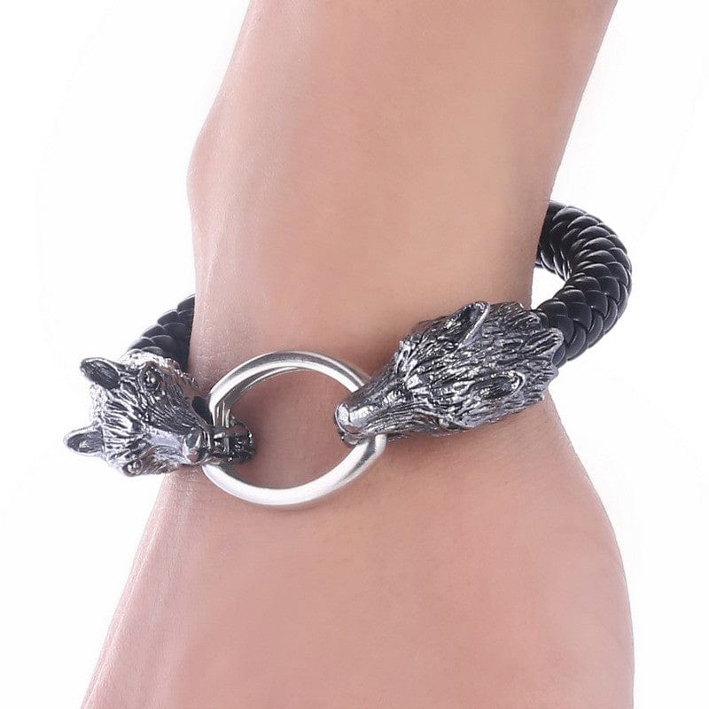 BRACELET VIKING - Loup Nordique