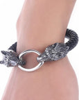 BRACELET VIKING - Loup Nordique