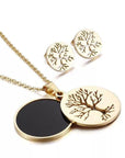 Collier & Boucles D'oreilles Arbre De Vie
