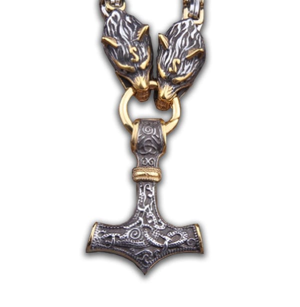 COLLIER LOUP FENRIR BRONZE