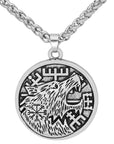 Collier Loup Fenrir Et Runes