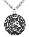Collier Loup Fenrir Et Runes