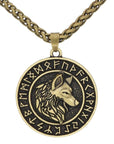 Collier Loup Fenrir Et Runes