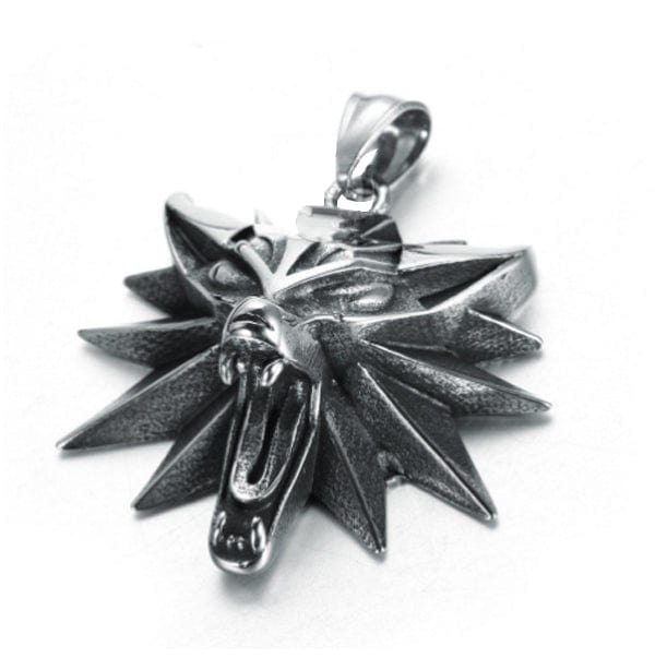 COLLIER PENDENTIF - TÊTE DE LOUP
