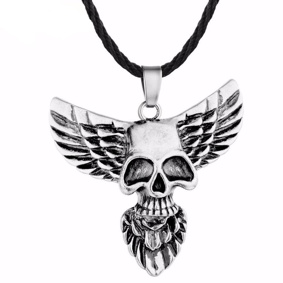 Collier tête de mort celtique