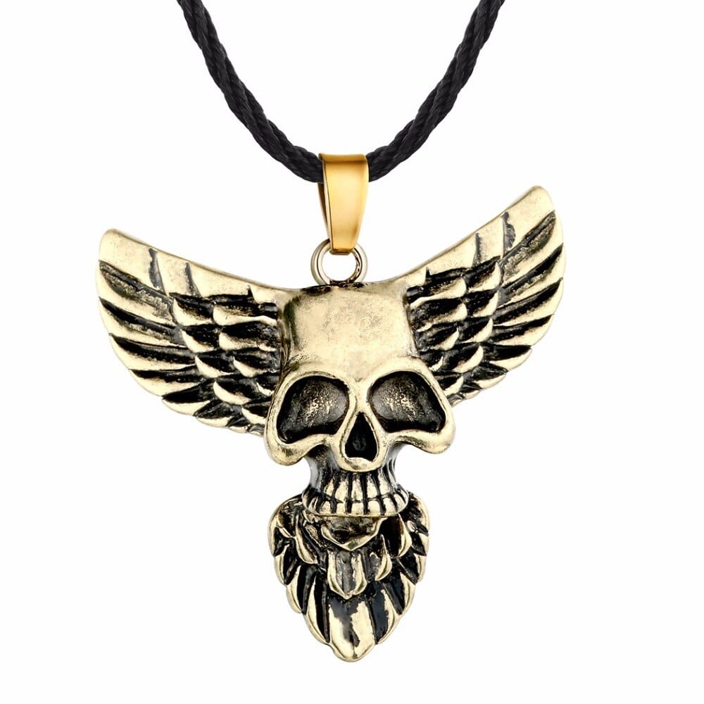 Collier tête de mort celtique