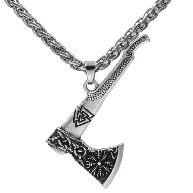 COLLIER VIKING - HACHE VALKNUT